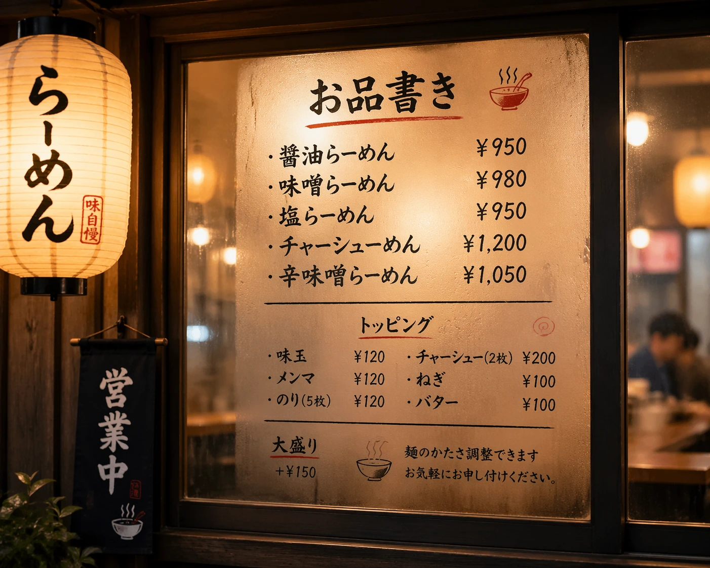 Japanese ramen shop poster generated with Image 2