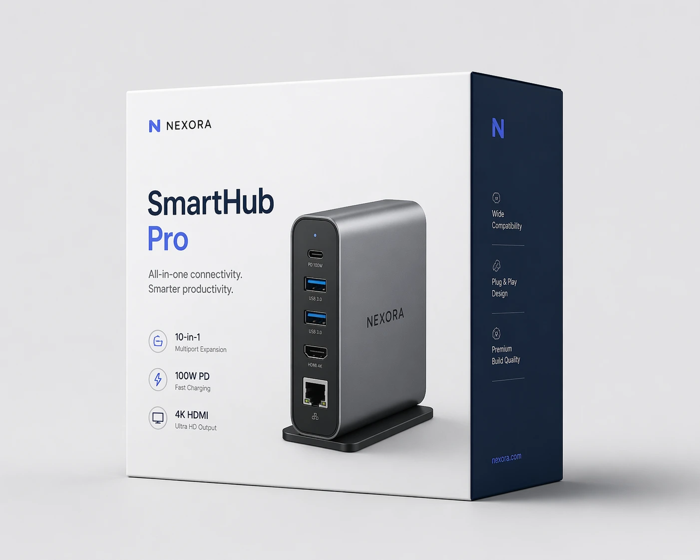 Electronics product packaging mockup